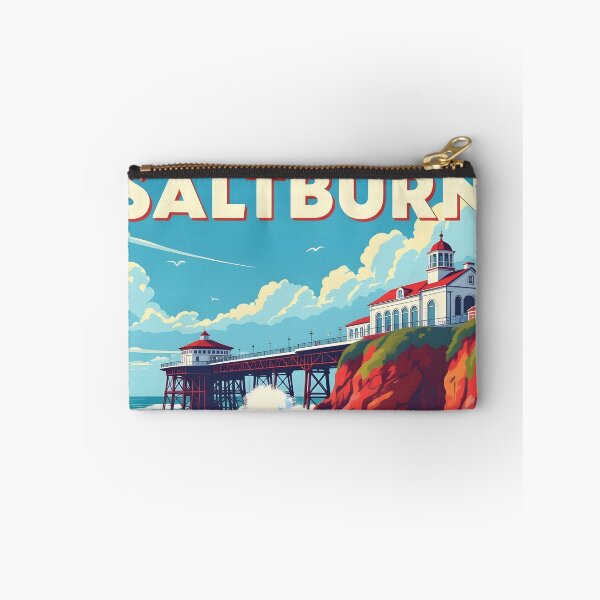 Item preview, Saltburn-by-the-Sea, England: Vintage-Style Painterly Travel Poster designed and sold by LSVart.