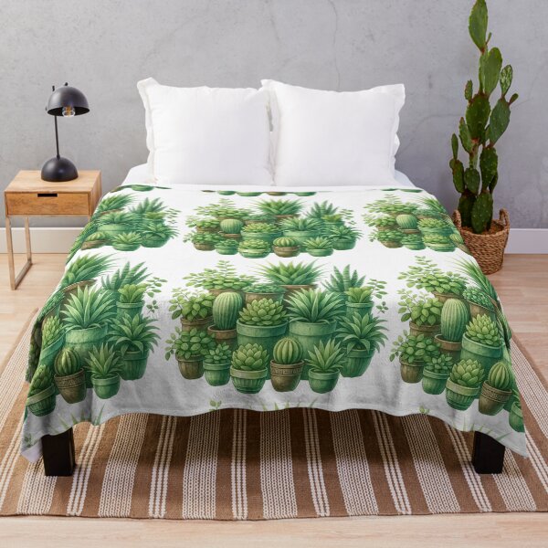 Item preview, Green Houseplants Collection Botanical Nature Design designed and sold by ArtfulWeave.