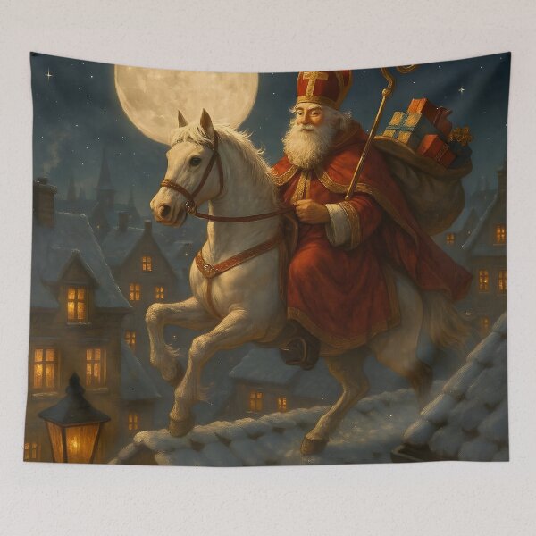 Item preview, Magical Sinterklaas Under the Full Moon designed and sold by AI-Only Creations.