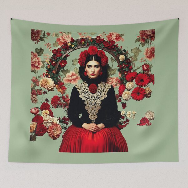 Item preview, Frida Kahlo Floral Portrait Design designed and sold by Pjotre7.