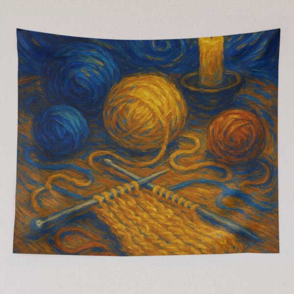 Item preview, Cozy Yarn Night – Van Gogh Inspired designed and sold by Iail Ioa.