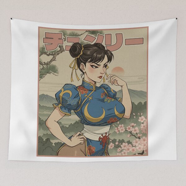 Item preview, Chun Li Japanese Art designed and sold by MadShroomPrints.