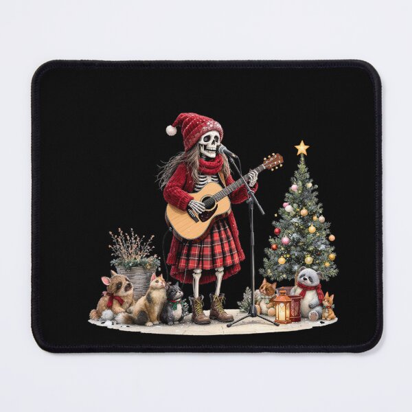 Item preview, Street Performer Skeleton Girl | Gothic Christmas Music Vibe designed and sold by ColorSplash123.
