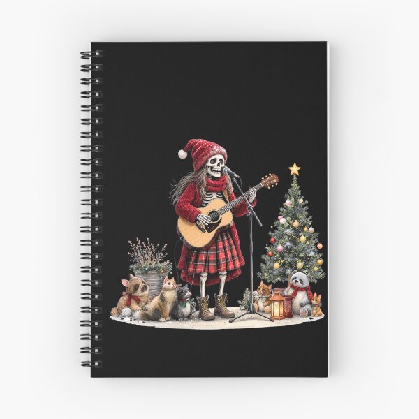 Item preview, Street Performer Skeleton Girl | Gothic Christmas Music Vibe designed and sold by ColorSplash123.
