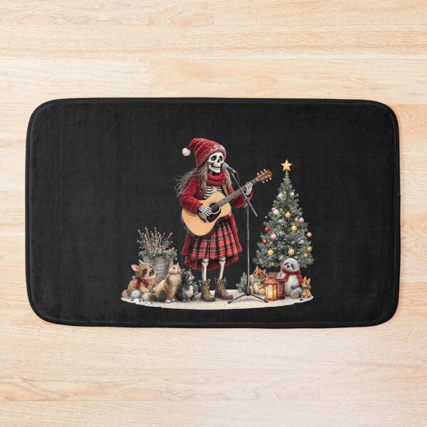 Item preview, Street Performer Skeleton Girl | Gothic Christmas Music Vibe designed and sold by ColorSplash123.