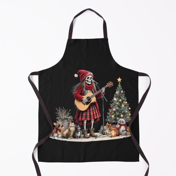 Item preview, Street Performer Skeleton Girl | Gothic Christmas Music Vibe designed and sold by ColorSplash123.