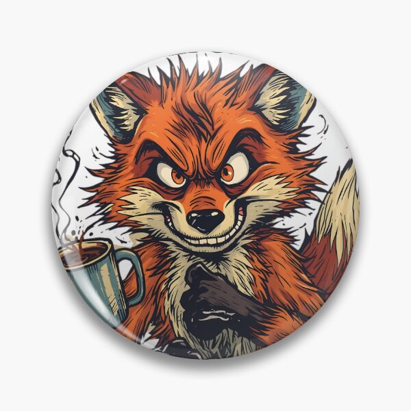 Item preview, Death Before Decaf – Crazy Caffeine Fox Coffee Addict Design designed and sold by ShirtHatch.