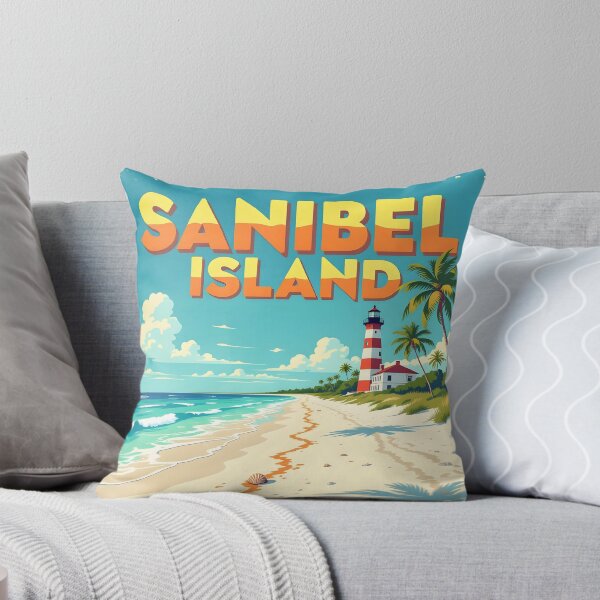 Item preview, Sanibel Island, Florida: Vintage-Style Painterly Travel Poster designed and sold by LSVart.