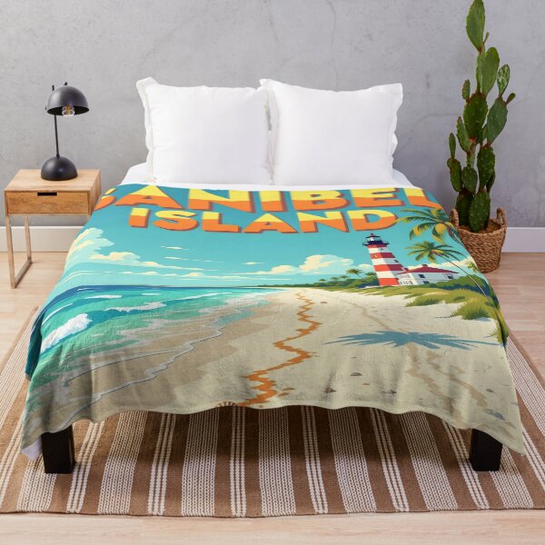 Item preview, Sanibel Island, Florida: Vintage-Style Painterly Travel Poster designed and sold by LSVart.