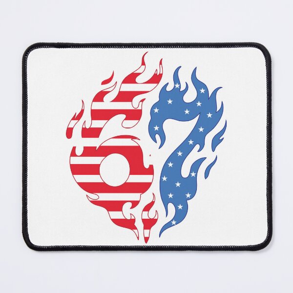 Item preview, Patriotic 67 Six Seven Trend | USA American Flag Fiery Graphic designed and sold by Basferr..