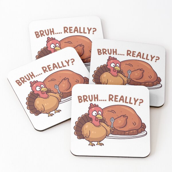 Item preview, Bruh Really Turkey Meme – Funny Thanksgiving Cute Chubby Turkey designed and sold by xMErCUrY03x.