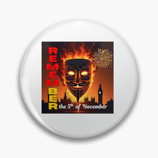 Item preview, “REMEMBER the 5th – Guy Fawkes Fire & Freedom Art” designed and sold by PixelInfinite.