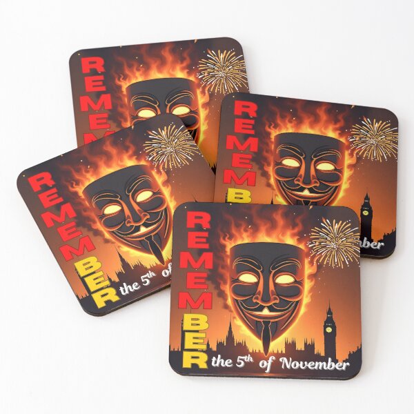 Item preview, “REMEMBER the 5th – Guy Fawkes Fire & Freedom Art” designed and sold by PixelInfinite.