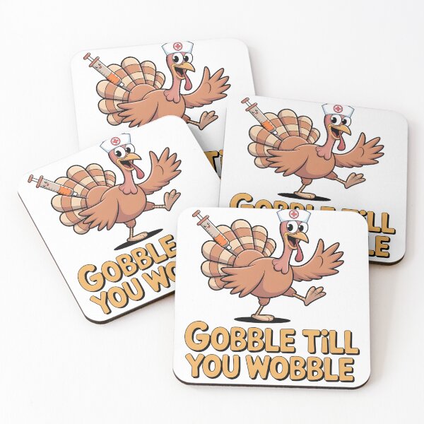 Item preview, Funny Thanksgiving Nurse Turkey – Gobble Till You Wobble designed and sold by PeteLawliiet.