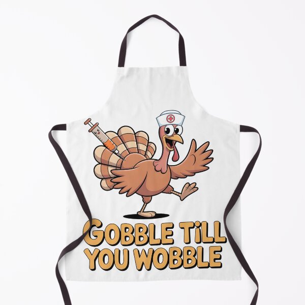 Item preview, Funny Thanksgiving Nurse Turkey – Gobble Till You Wobble designed and sold by PeteLawliiet.