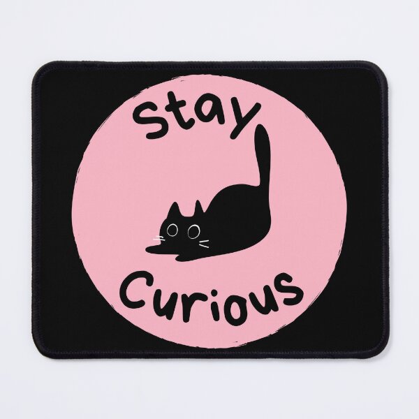 Item preview, Stay Curious - Cute Black Cat designed and sold by Mirsh-design.