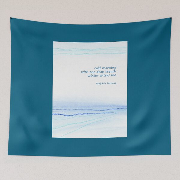 Item preview, Cold morning haiku acrylic painting designed and sold by KarenKaspar.