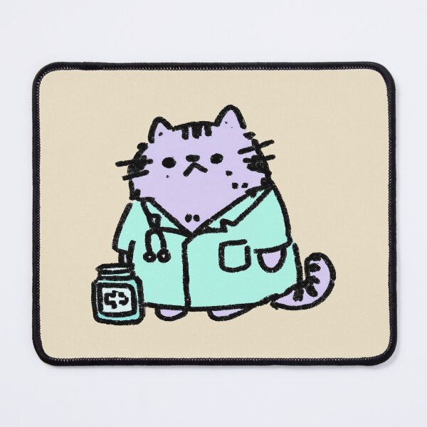 Item preview, Nurse Cat, pastel kawaii illustration designed and sold by Magnificent Lizard.