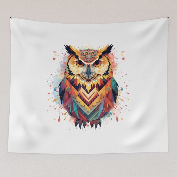 Item preview, Boho Harmony - Geometric Owl designed and sold by Lumive.