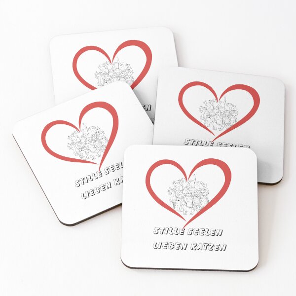 Item preview, Stille Seelen, Lieben Katzen – Minimalist Cat Heart Design for Quiet Souls designed and sold by Kindloom.