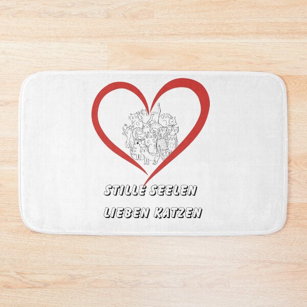 Item preview, Stille Seelen, Lieben Katzen – Minimalist Cat Heart Design for Quiet Souls designed and sold by Kindloom.