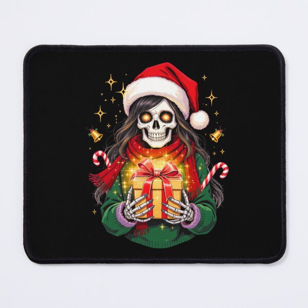 Item preview, Christmas Gift Skeleton Girl | Festive Cute Gothic Design designed and sold by ColorSplash123.
