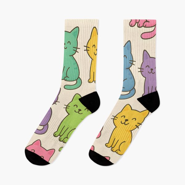 Item preview, PATTERN OF SMALL COLORFUL CATS designed and sold by infinitearte.