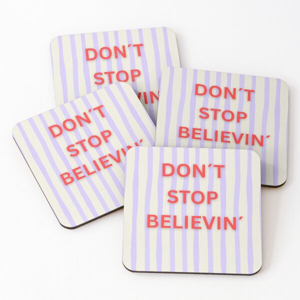 Item preview, Don't stop Believin' colorful text design designed and sold by BenCoStyle.