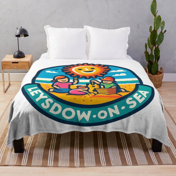 Item preview, Colourful Leysdown-on-Sea Family Beach Day Cartoon Design. designed and sold by The-T-In-Retro.