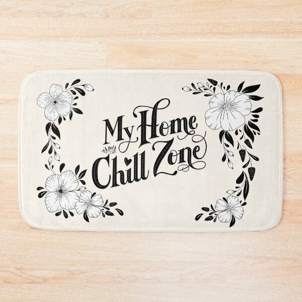 Artikelvorschau, My Home is My Chill Zone. Quote with Florals. entworfen und verkauft von Sandra Brezina.