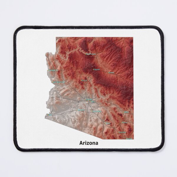 Item preview, Topographic Relief Map of Arizona designed and sold by design2xstudio.