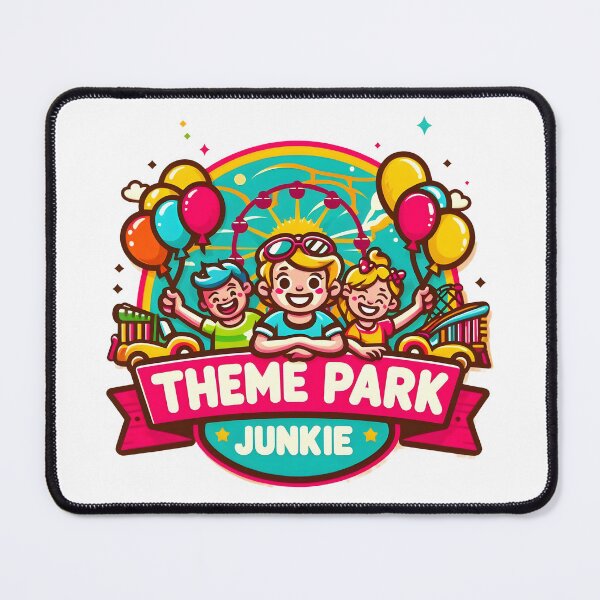 Item preview, Theme Park Junkie Cartoon Design. designed and sold by The-T-In-Retro.