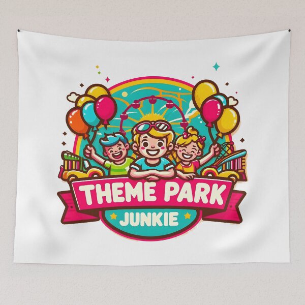 Item preview, Theme Park Junkie Cartoon Design. designed and sold by The-T-In-Retro.