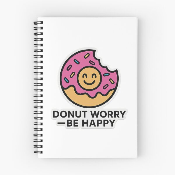 Item preview, Donut Worry — Be Happy Cute Sticker designed and sold by StickerFactoryByBitzly.