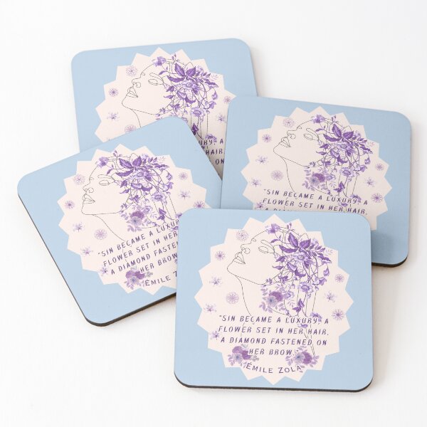 Item preview, Émile Zola quote: “Sin became a luxury, a flower set in her hair, a diamond fastened on her brow.” designed and sold by artbleed.
