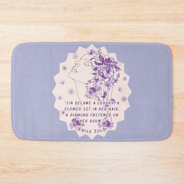 Item preview, Émile Zola quote: “Sin became a luxury, a flower set in her hair, a diamond fastened on her brow.” designed and sold by artbleed.