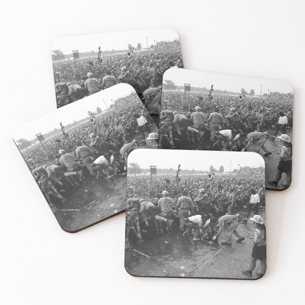 Item preview, A Wide Angle Photo Of The Crowd Madness at Woodstock 94 - BW Photograph designed and sold by ConcertImages.