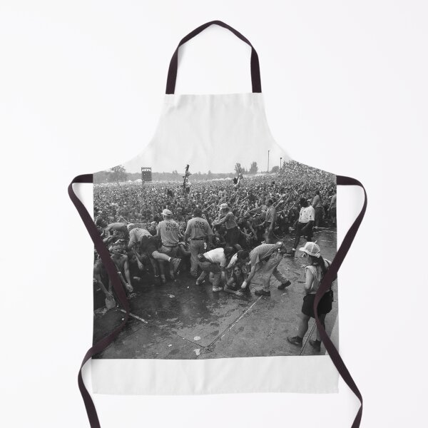 Item preview, A Wide Angle Photo Of The Crowd Madness at Woodstock 94 - BW Photograph designed and sold by ConcertImages.