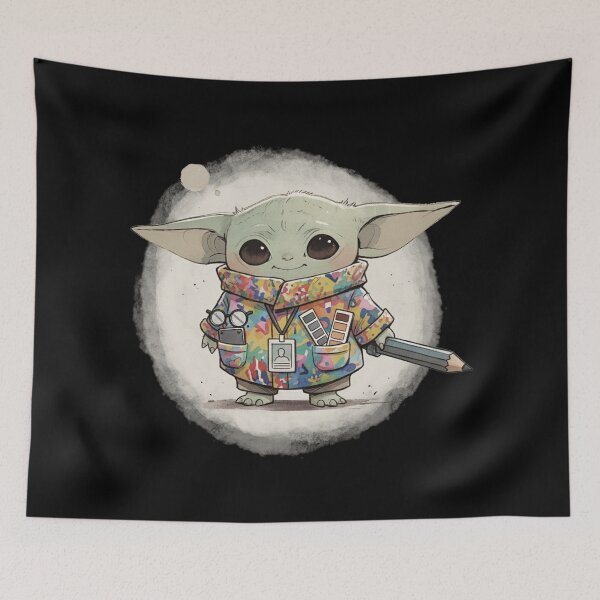Item preview, BABY YODA AS GRAPHIC DESIGNER designed and sold by LIS AND MELIVERSO.