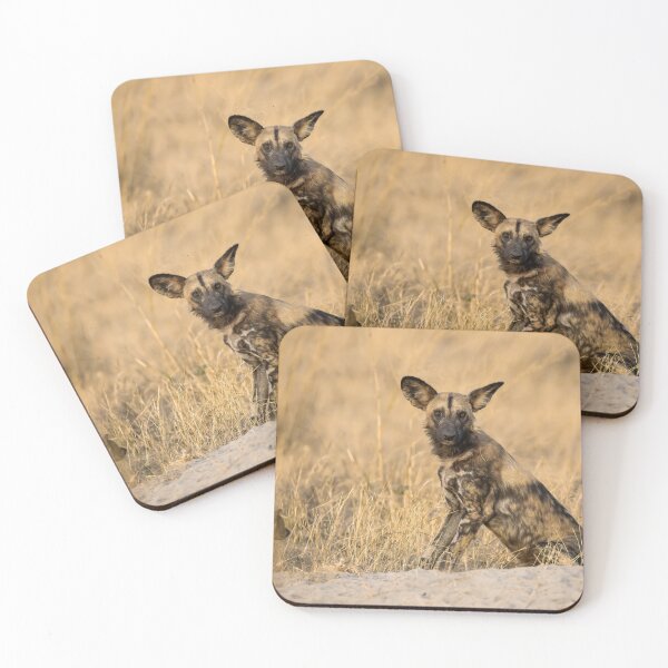 Item preview, African Wild Dog of Savuti — Pup at the Den, Botswana designed and sold by DavideAntoniani.