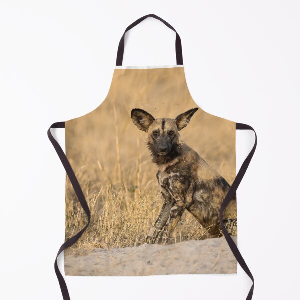 Item preview, African Wild Dog of Savuti — Pup at the Den, Botswana designed and sold by DavideAntoniani.