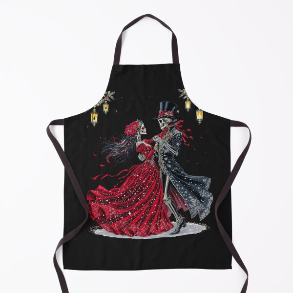 Item preview, Christmas Dance Skeleton Couple | Romantic Gothic Holiday Design designed and sold by ColorSplash123.
