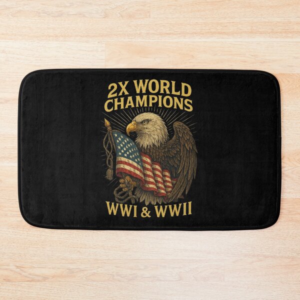 Item preview, 2X World Champions – Detailed American Eagle WWI & WWII designed and sold by getpressedshirt.