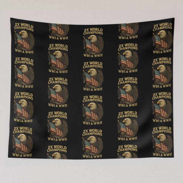 Item preview, 2X World Champions – Detailed American Eagle WWI & WWII designed and sold by getpressedshirt.