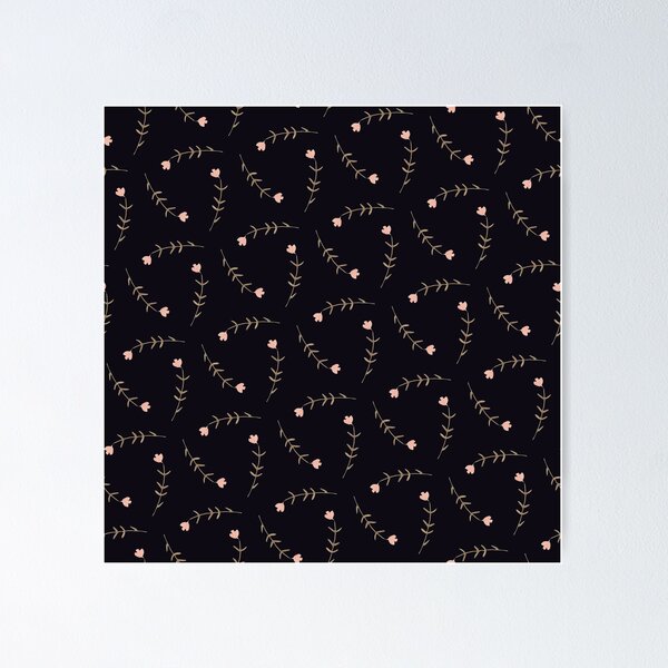 Item preview, Floral triangle. Pink flower. Black background designed and sold by Alex  Blud.