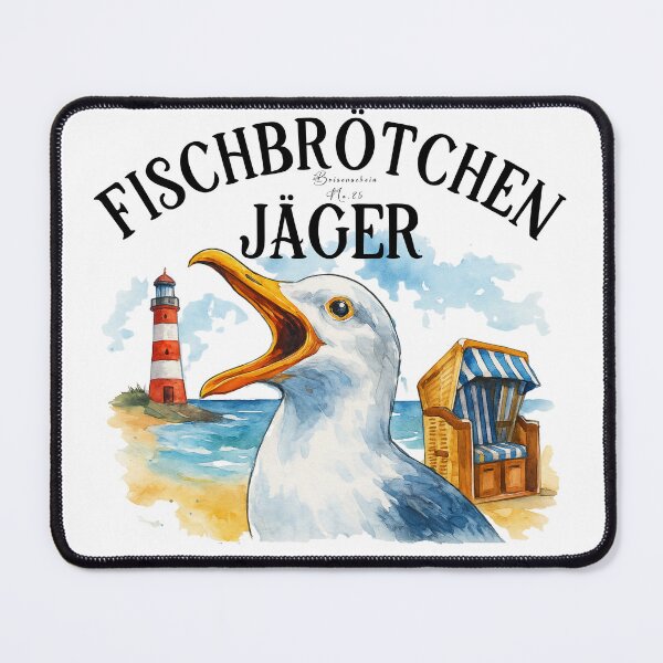 Item preview, Fish sandwich hunter - seagull at the lighthouse beach picture designed and sold by Jawoahl.