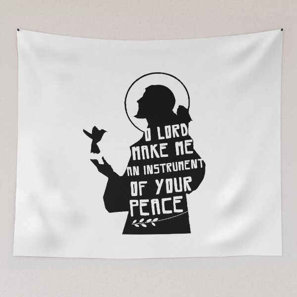 Item preview, O Lord, Make Me an Instrument of Your Peace – St. Francis of Assisi Prayer Quote | Minimalist Christian Design designed and sold by AveCruxT.