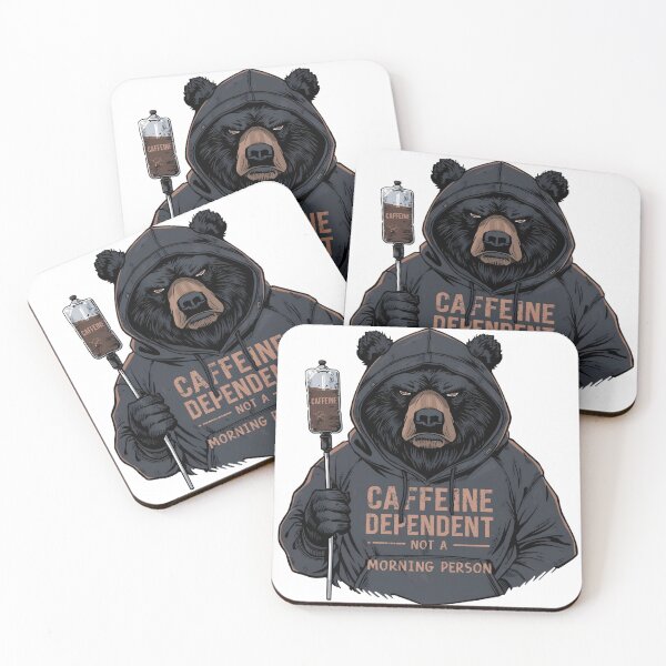 Item preview, Caffeine Dependent Bear – Not a Morning Person designed and sold by ShirtHatch.