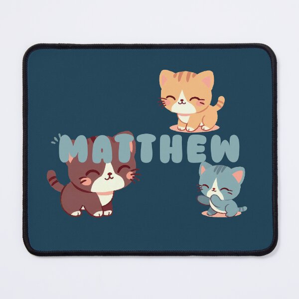 Item preview, Cute Cats and Name Matthew – Kawaii Personalized Design designed and sold by karolinahinc.
