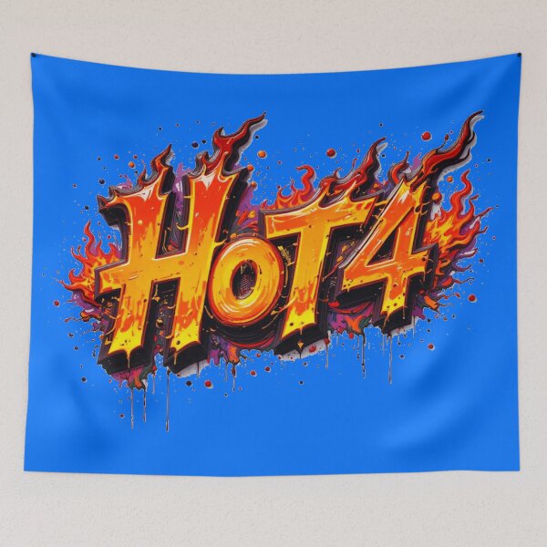 Item preview, HOT4 in graffiti flame style lettering designed and sold by Hot4Shirt.